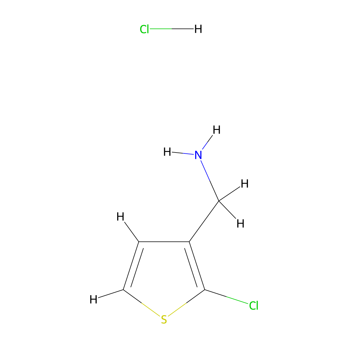 1-(2-Chlorothiophen-3-yl)methanamine hydrochloride molecular structure, CAS 2418708-63-9