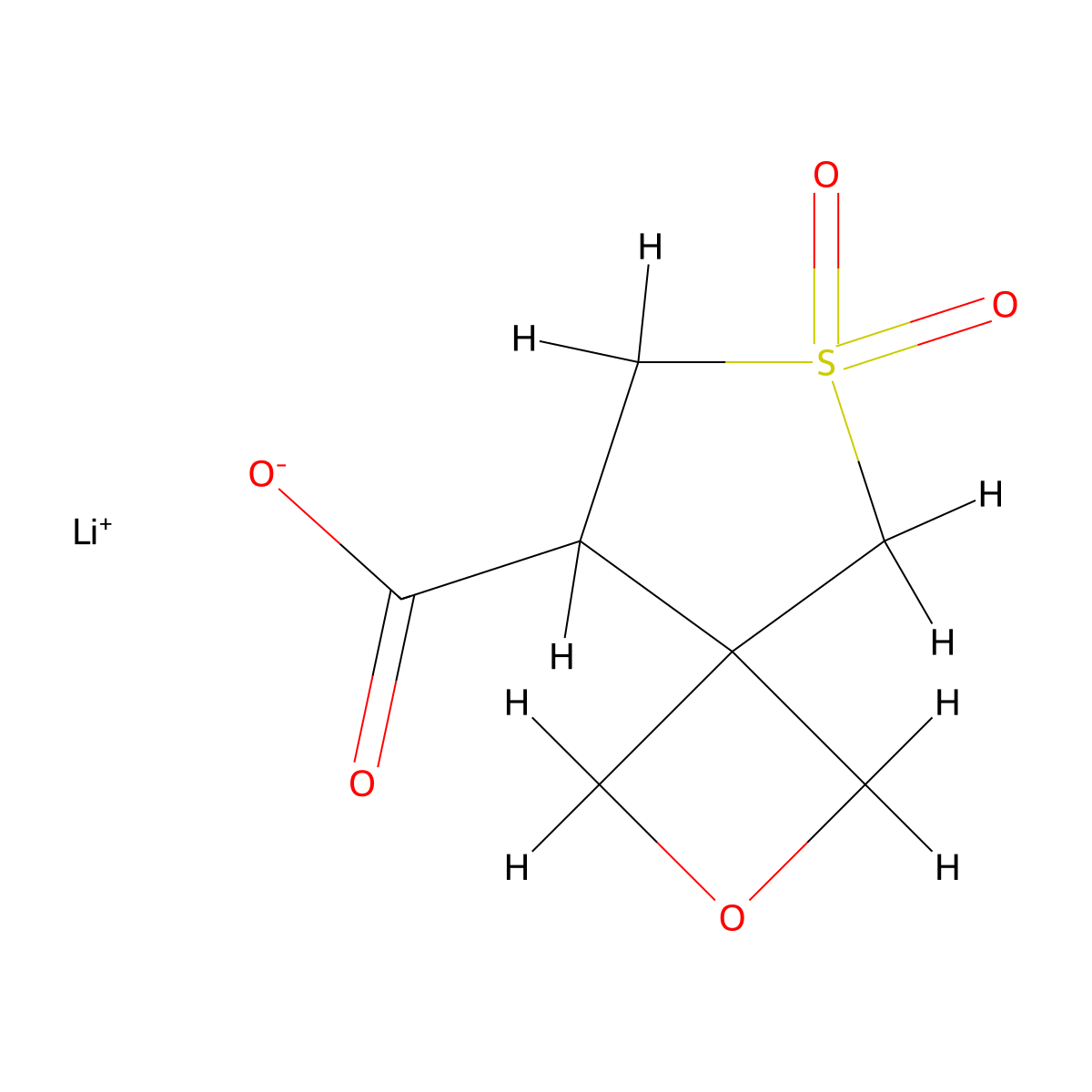 Lithium 6,6-dioxo-2-oxa-6lambda6-thiaspiro(3.4)octane-8-carboxylate molecular structure, CAS 2418708-70-8