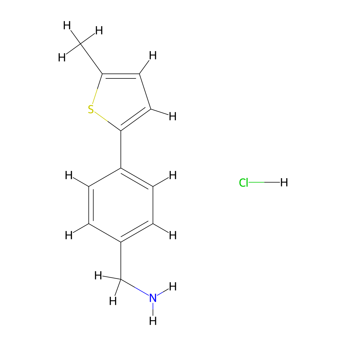 1-[4-(5-Methylthiophen-2-yl)phenyl]methanamine hydrochloride molecular structure, CAS 2418708-73-1