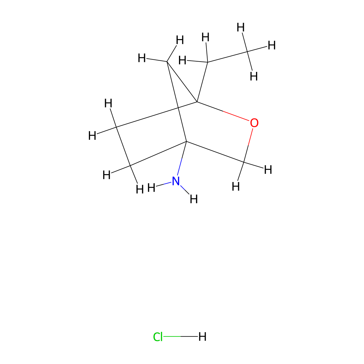 1-Ethyl-2-oxabicyclo[2.2.1]heptan-4-amine hydrochloride molecular structure, CAS 2418709-06-3