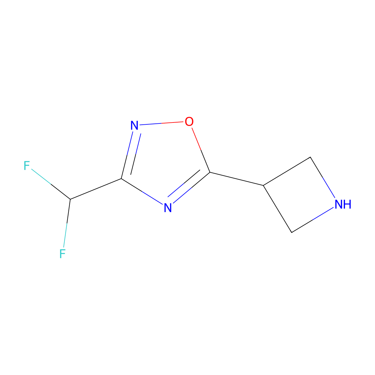 5-(Azetidin-3-yl)-3-(difluoromethyl)-1,2,4-oxadiazole molecular structure, CAS 2418709-21-2