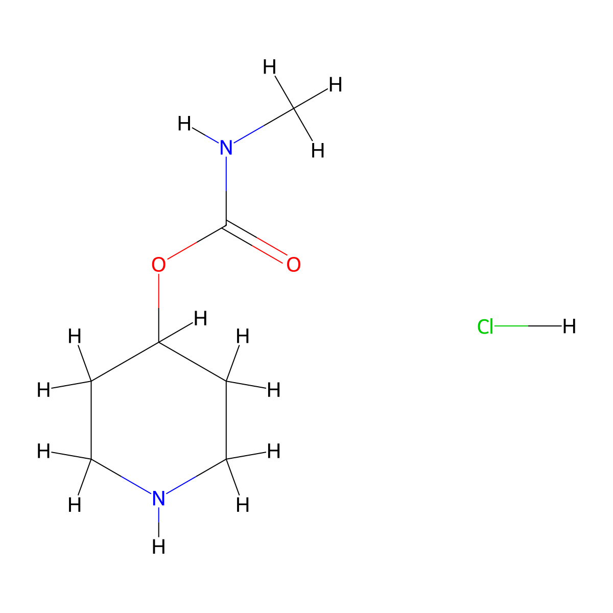 piperidin-4-ylN-methylcarbamatehydrochloride molecular structure, CAS 2418709-24-5