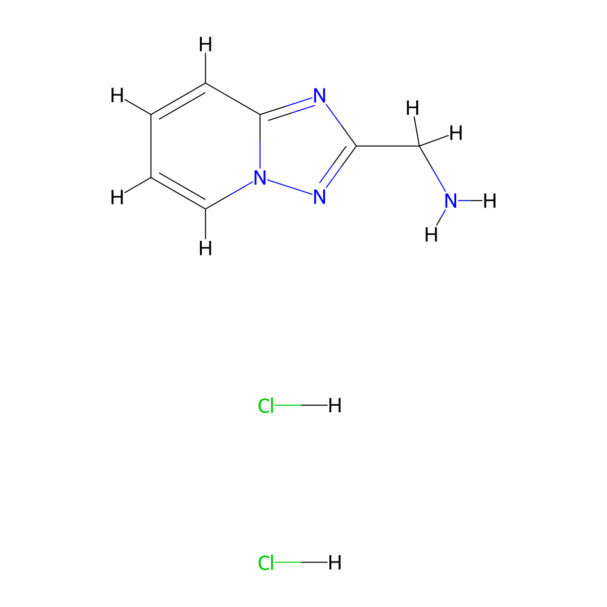 [1,2,4]Triazolo[1,5-a]pyridin-2-ylmethanamine;dihydrochloride molecular structure, CAS 2418709-28-9