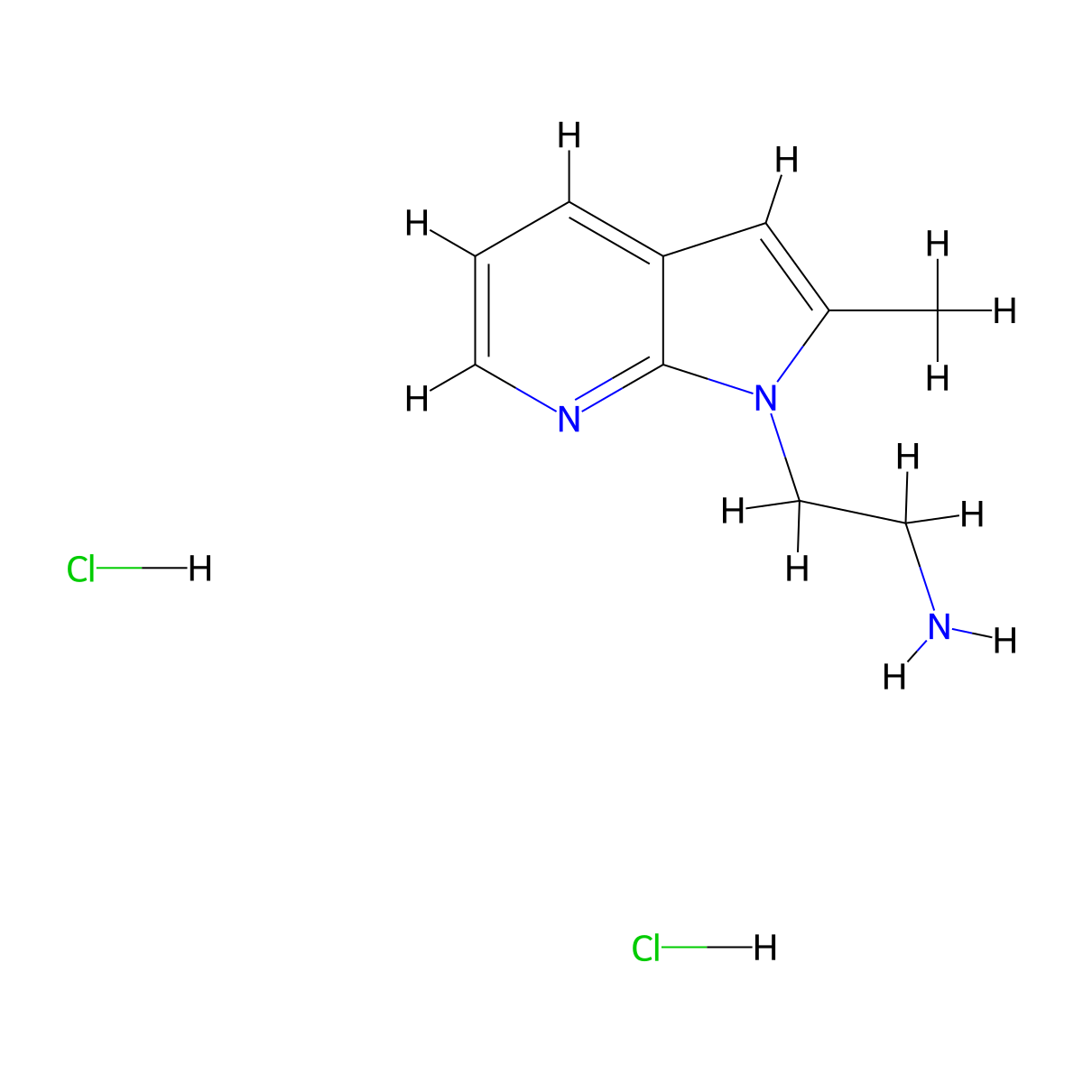 2-(2-Methylpyrrolo[2,3-b]pyridin-1-yl)ethanamine;dihydrochloride molecular structure, CAS 2418709-84-7