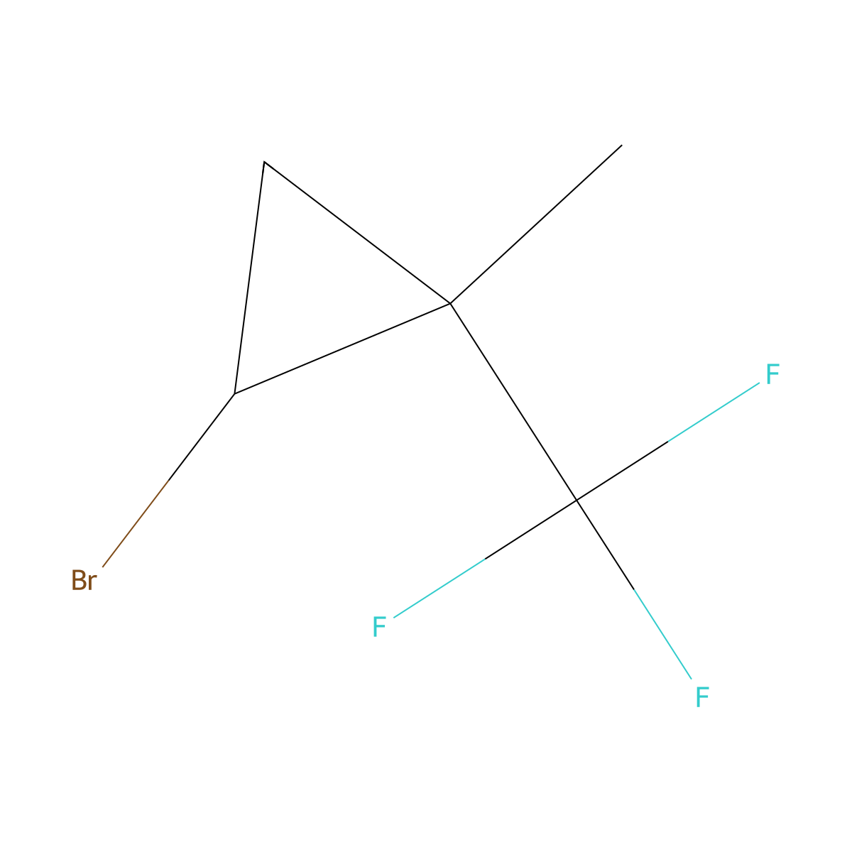 2-Bromo-1-methyl-1-(trifluoromethyl)cyclopropane molecular structure, CAS 2418711-57-4