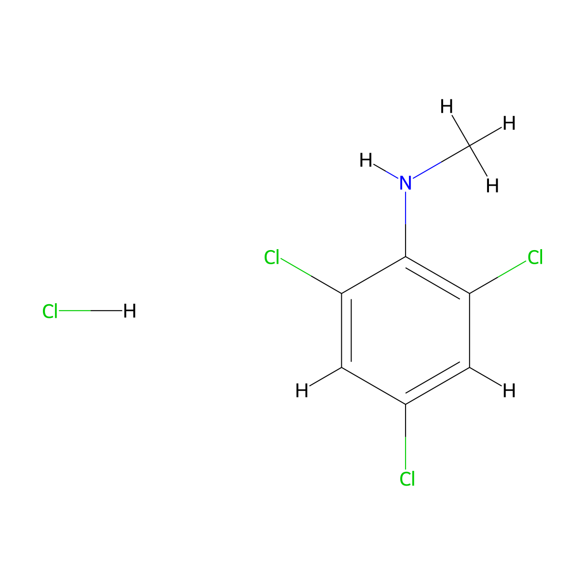 2,4,6-trichloro-N-methylaniline hydrochloride molecular structure, CAS 2418711-72-3