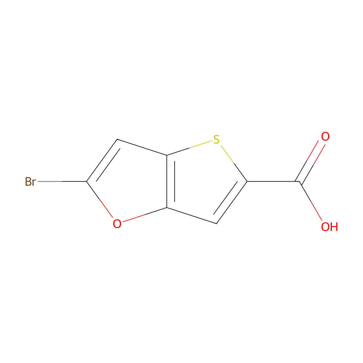 2-Bromothieno[3,2-b]furan-5-carboxylic acid molecular structure, CAS 2418714-23-3