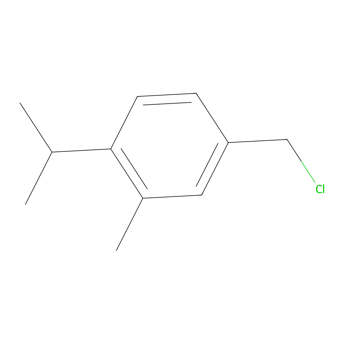 4-(Chloromethyl)-2-methyl-1-(propan-2-yl)benzene molecular structure, CAS 2418717-81-2