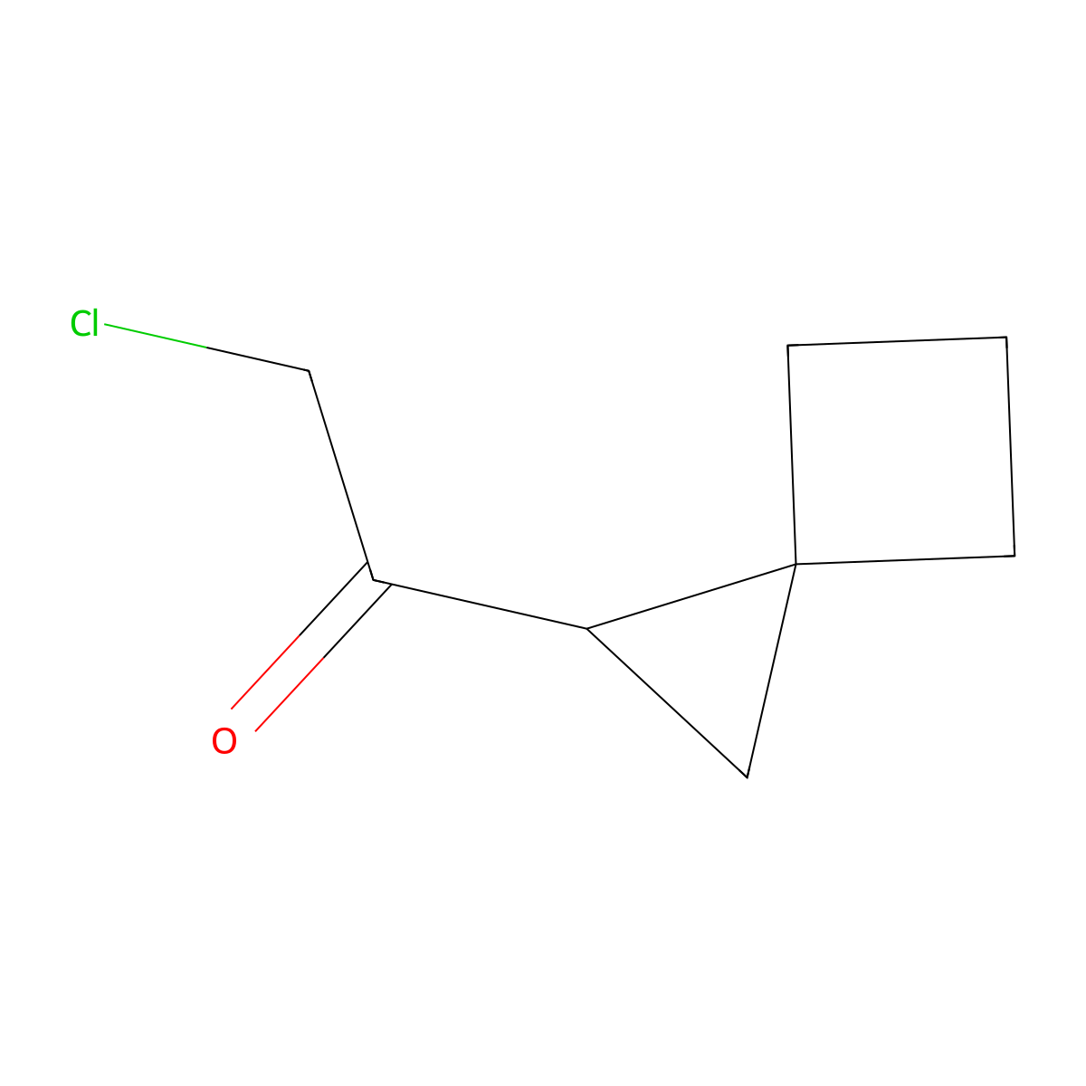2-Chloro-1-{spiro[2.3]hexan-1-yl}ethan-1-one molecular structure, CAS 2418718-13-3
