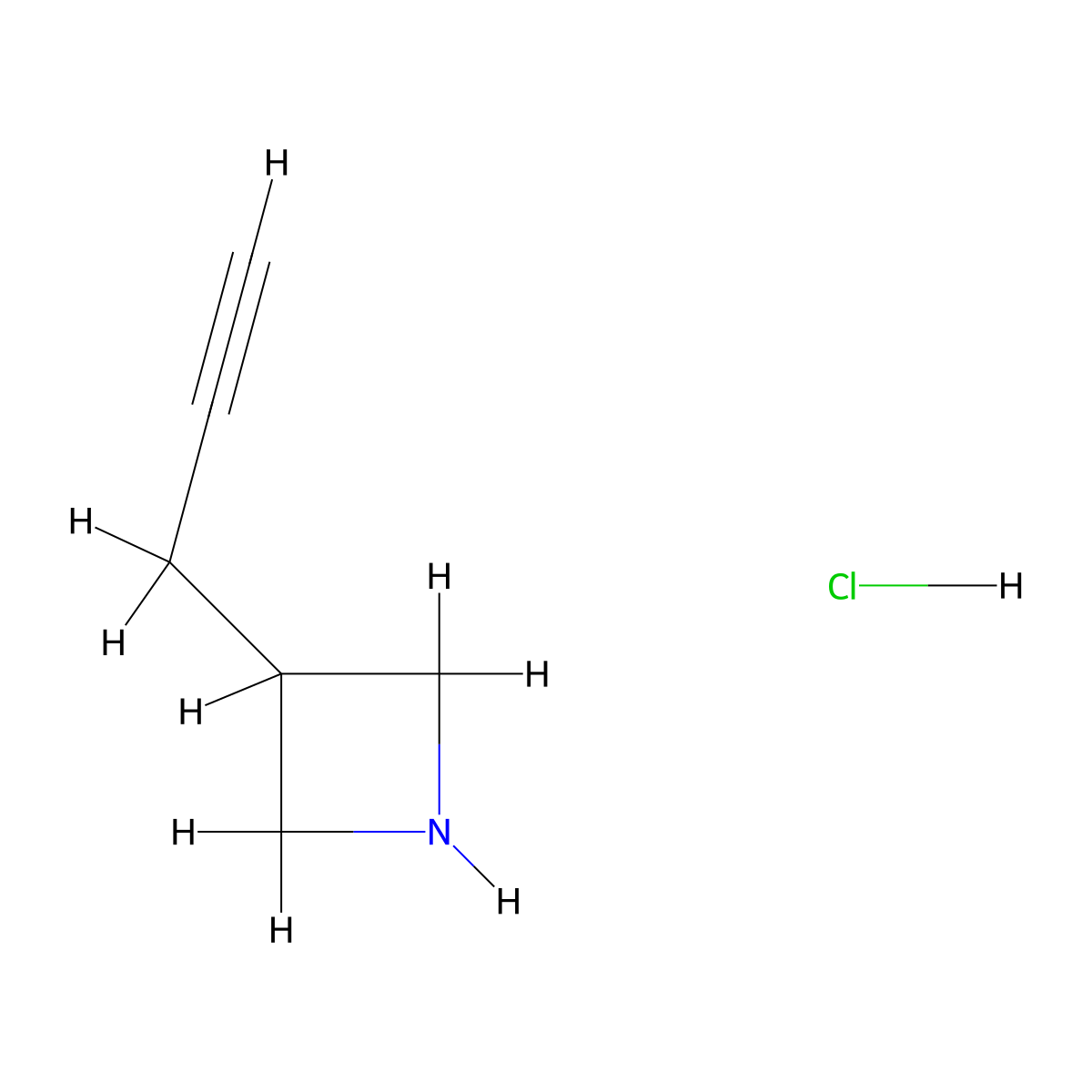 3-(Prop-2-yn-1-yl)azetidine hydrochloride molecular structure, CAS 2418720-10-0