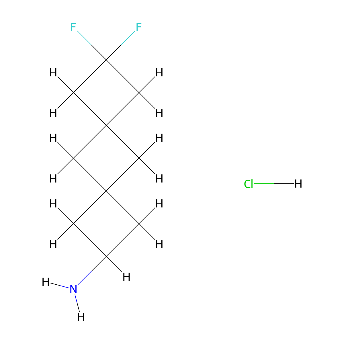 8,8-Difluorodispiro[3.1.3^{6}.1^{4}]decan-2-amine hydrochloride molecular structure, CAS 2418720-49-5