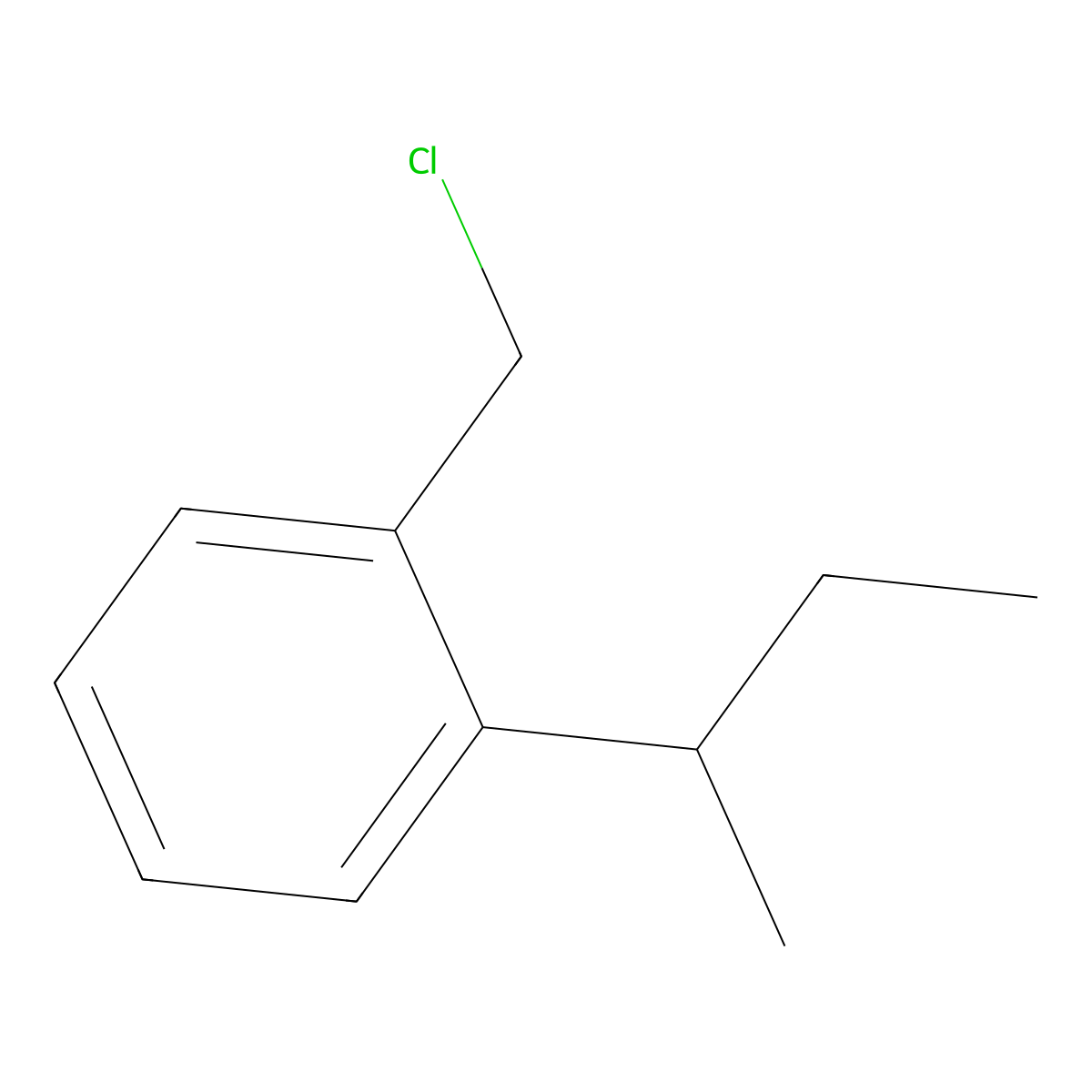 1-(Butan-2-yl)-2-(chloromethyl)benzene molecular structure, CAS 2418727-06-5