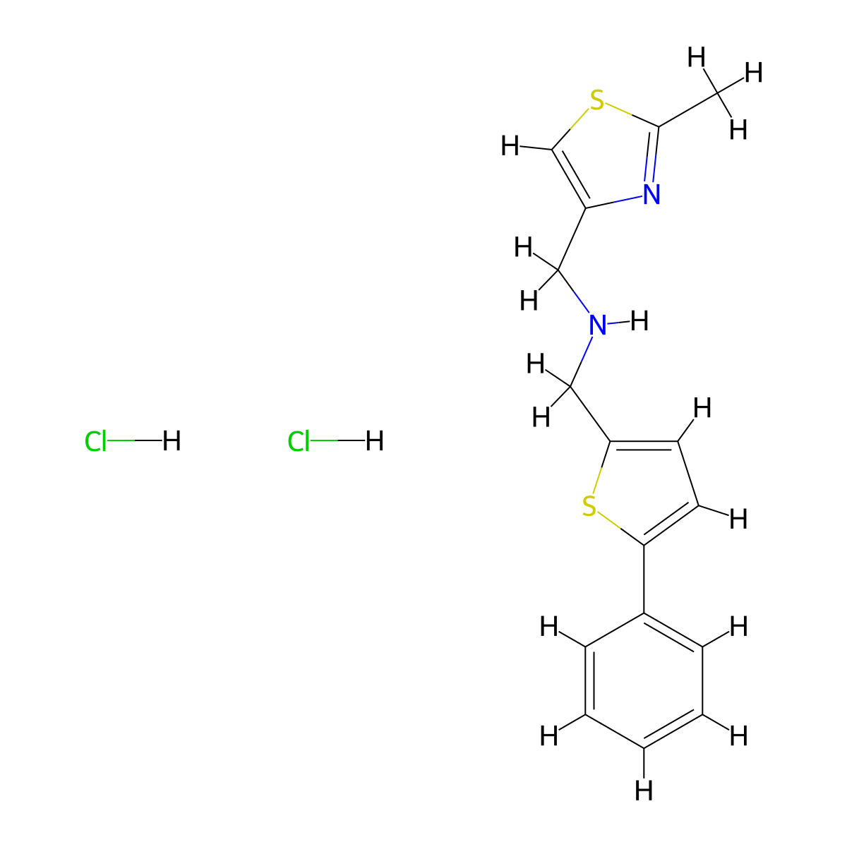 [(2-Methyl-1,3-thiazol-4-yl)methyl][(5-phenylthiophen-2-yl)methyl]amine dihydrochloride molecular structure, CAS 2418727-88-3