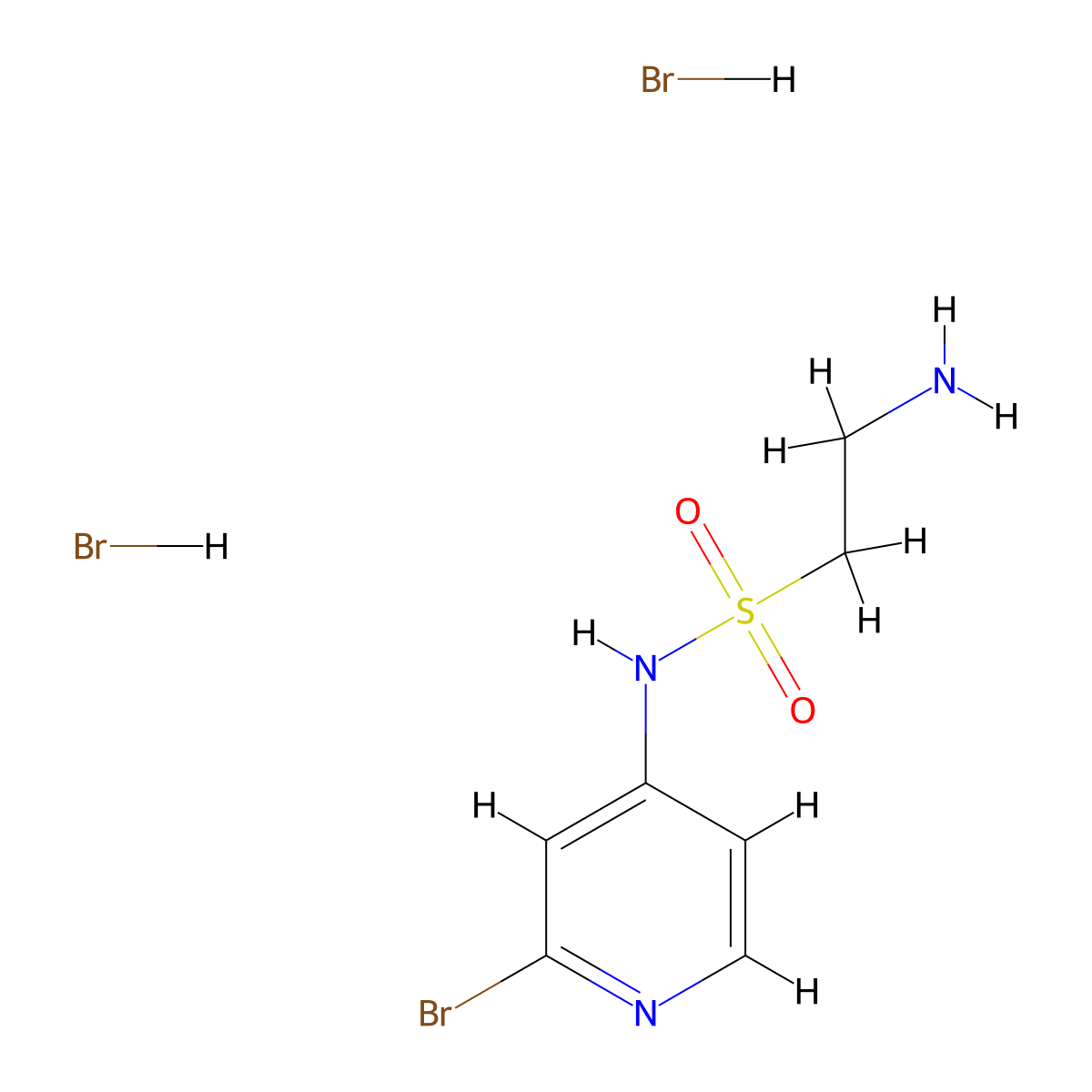 2-Amino-N-(2-bromopyridin-4-yl)ethanesulfonamide;dihydrobromide molecular structure, CAS 2418731-76-5