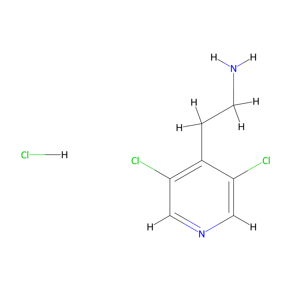 2-(3,5-Dichloropyridin-4-yl)ethan-1-amine hydrochloride molecular structure, CAS 2418731-95-8