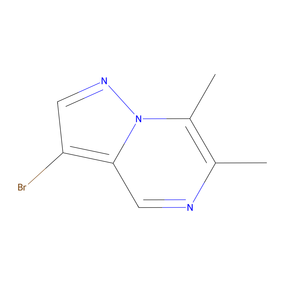 3-Bromo-6,7-dimethylpyrazolo[1,5-a]pyrazine molecular structure, CAS 2418732-46-2