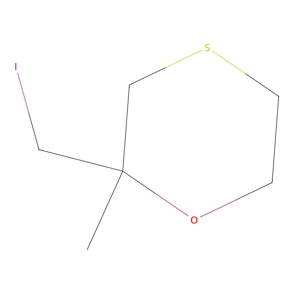 2-(Iodomethyl)-2-methyl-1,4-oxathiane molecular structure, CAS 2418733-64-7