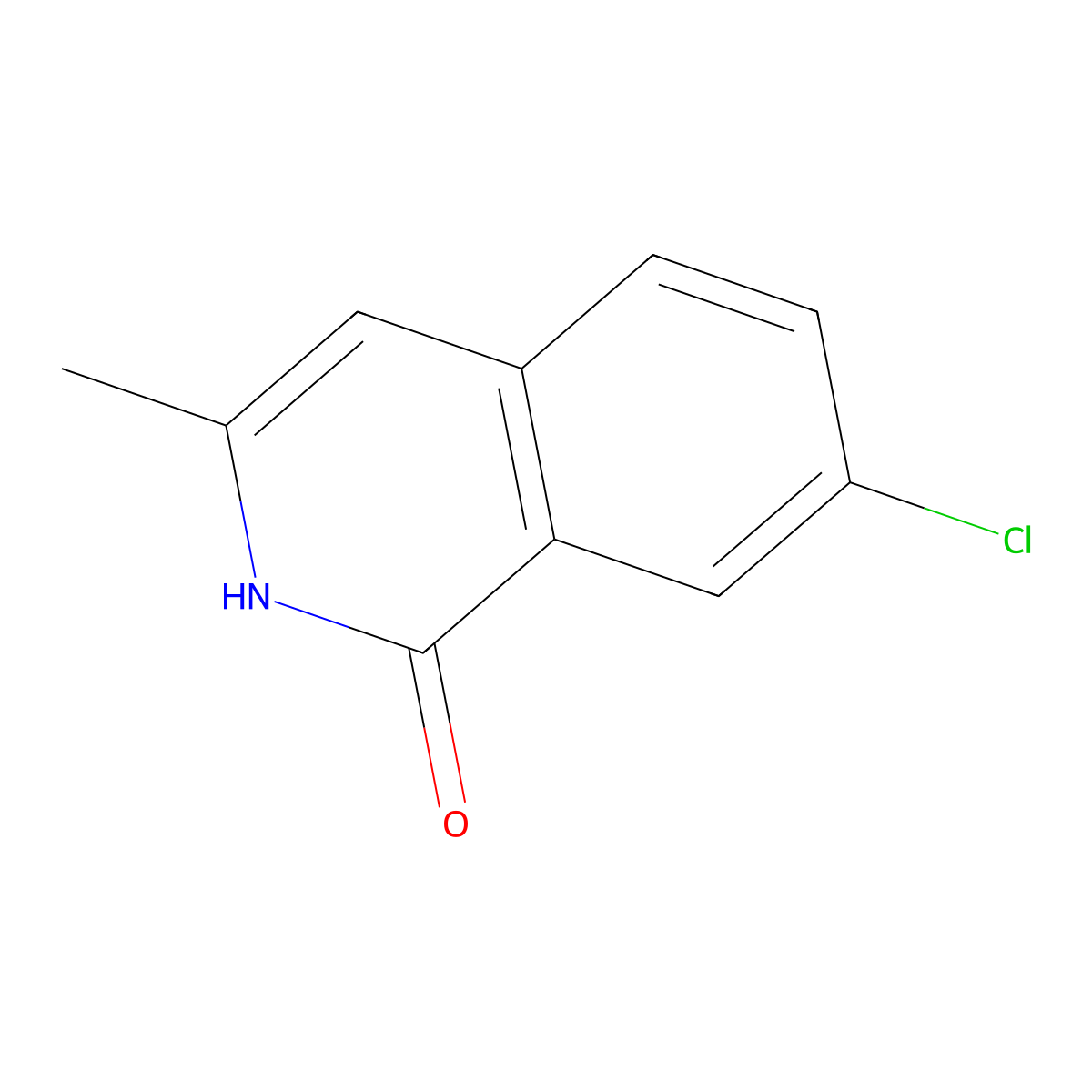 7-Chloro-3-methyl-1(2H)-isoquinolinone molecular structure, CAS 24188-75-8