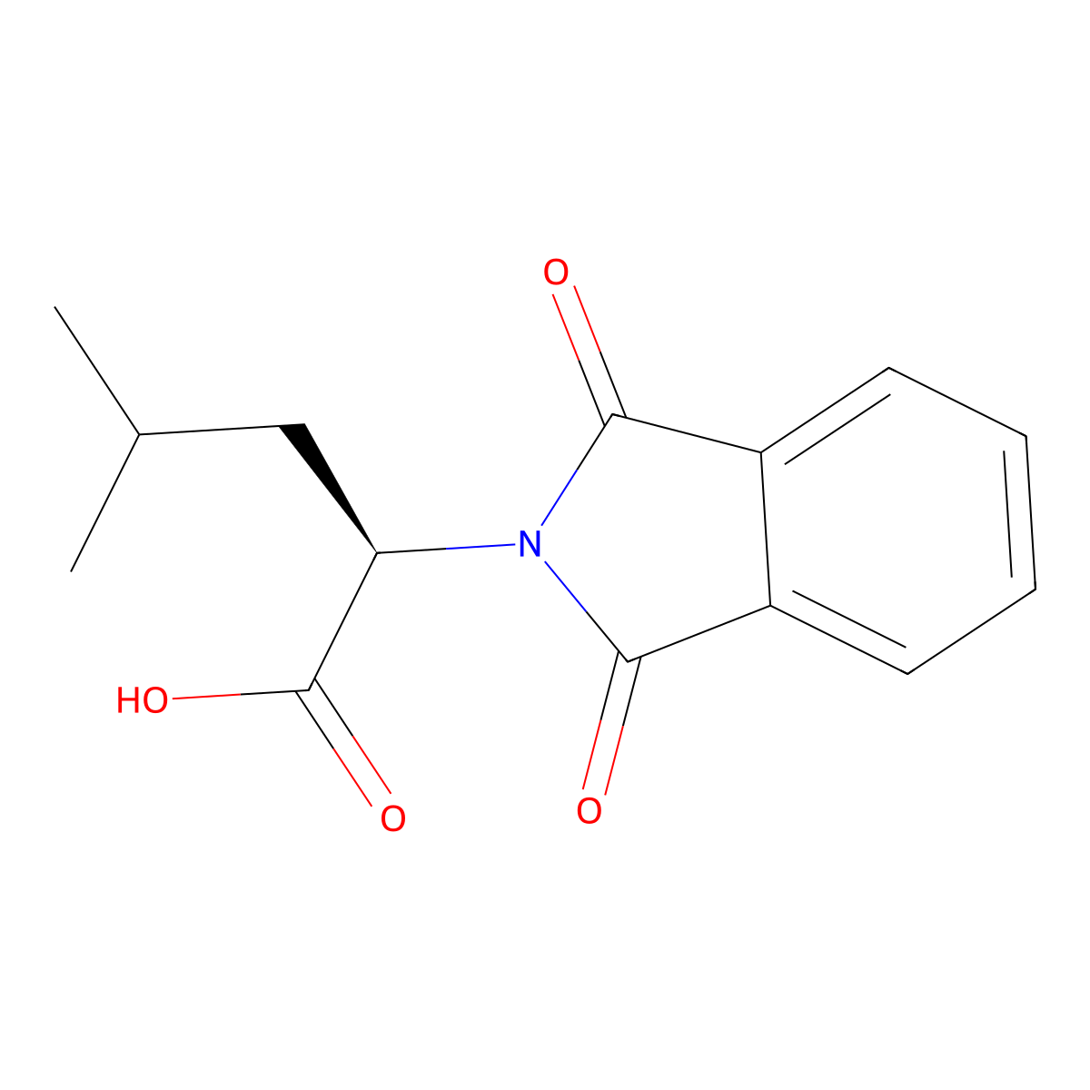 Phthaloyl-L-Leucine molecular structure, CAS 2419-38-7