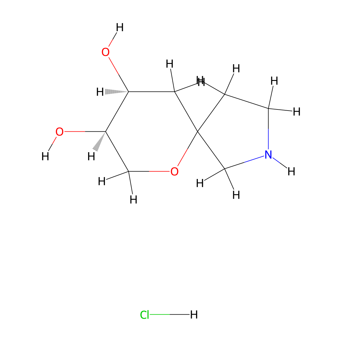 rac-(8R,9S)-6-oxa-2-azaspiro[4.5]decane-8,9-diolhydrochloride molecular structure, CAS 2419076-44-9