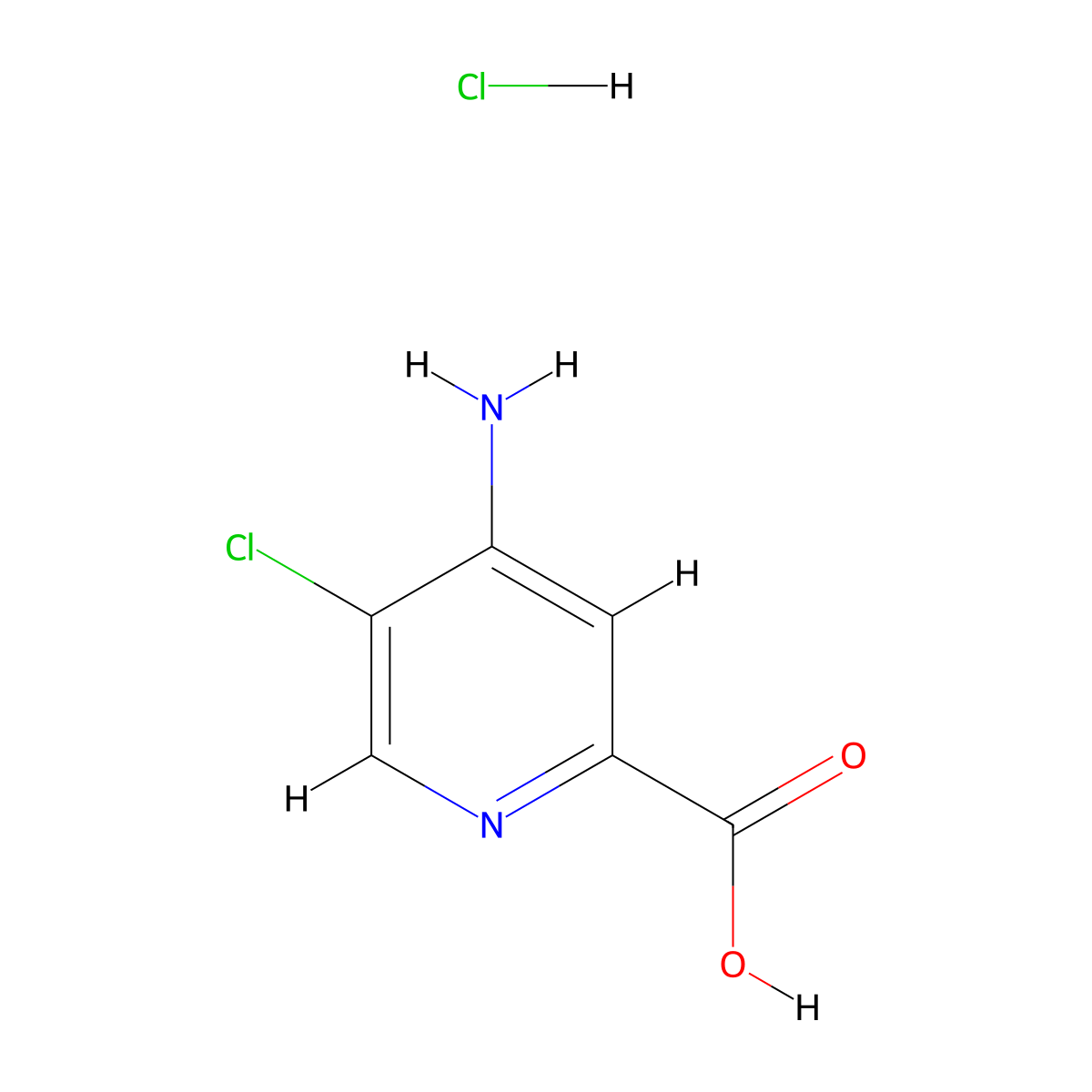 4-Amino-5-chloropyridine-2-carboxylic acid hydrochloride molecular structure, CAS 2419176-23-9