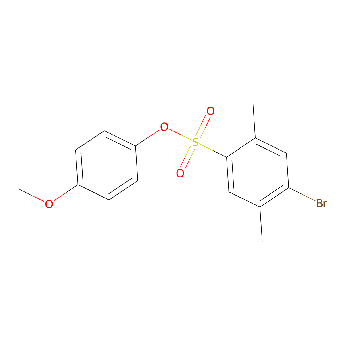 4-Methoxyphenyl 4-bromo-2,5-dimethylbenzene-1-sulfonate molecular structure, CAS 2419248-65-8