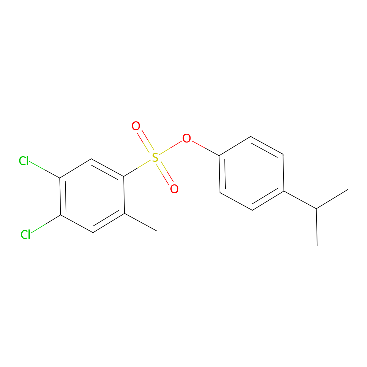 4-(Propan-2-yl)phenyl 4,5-dichloro-2-methylbenzene-1-sulfonate molecular structure, CAS 2419452-72-3