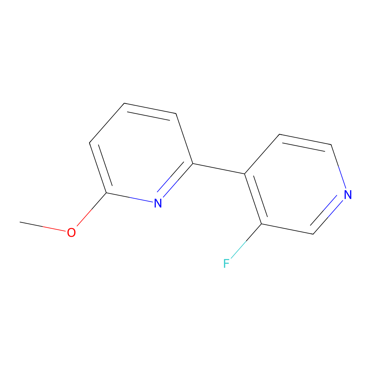 3'-Fluoro-6-methoxy-2,4'-bipyridine molecular structure, CAS 2419453-76-0