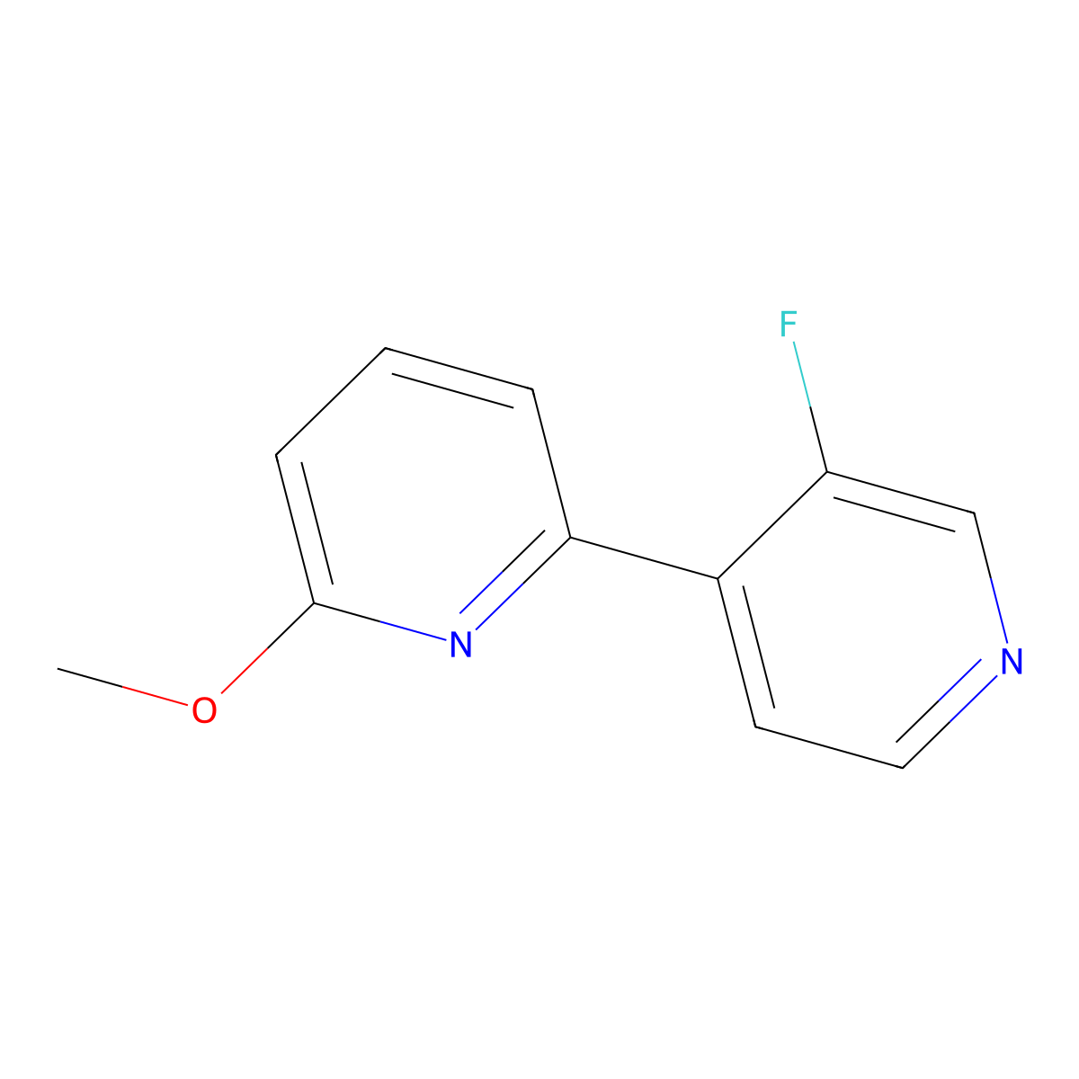 3'-Fluoro-6-methoxy-2,4'-bipyridine molecular structure, CAS 2419453-76-0