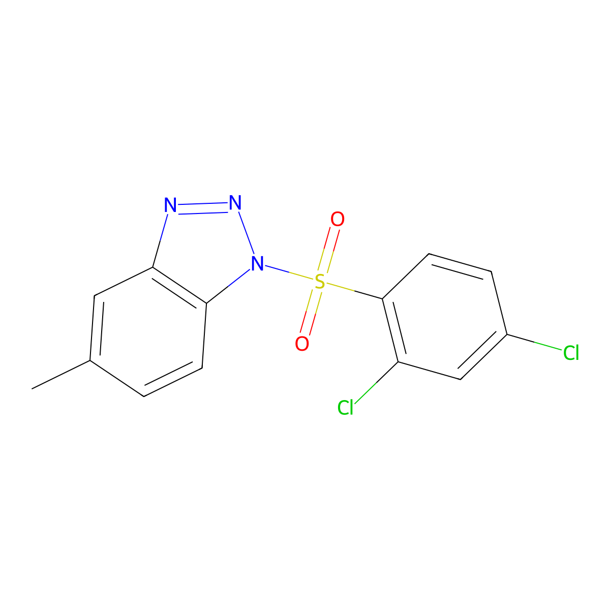 1-(2,4-dichlorobenzenesulfonyl)-5-methyl-1H-1,2,3-benzotriazole molecular structure, CAS 2419472-53-8