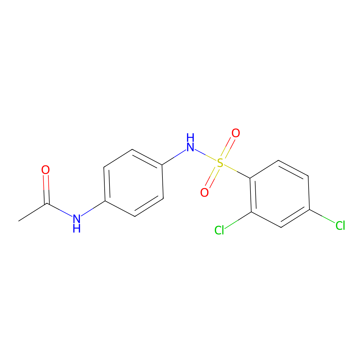 N-[4-(2,4-dichlorobenzenesulfonamido)phenyl]acetamide molecular structure, CAS 2419485-62-2