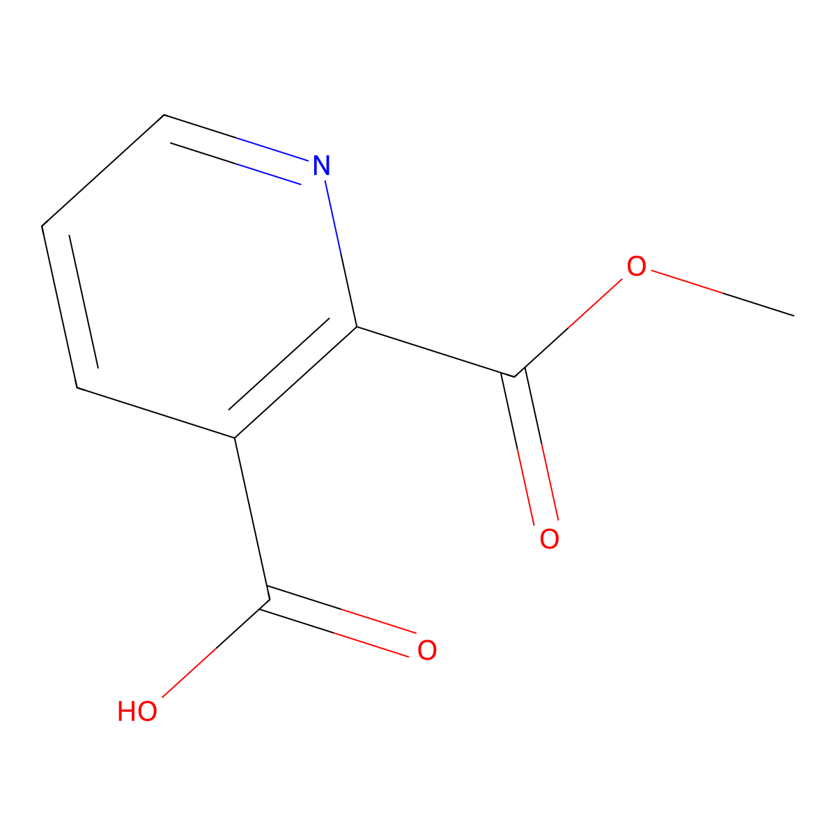 2-Methyl 2,3-pyridinedicarboxylate molecular structure, CAS 24195-07-1