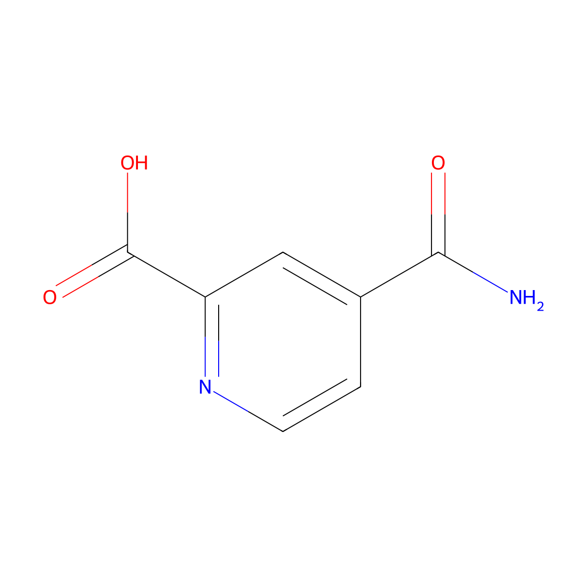 4-Carbamoylpyridine-2-carboxylic acid molecular structure, CAS 24195-08-2