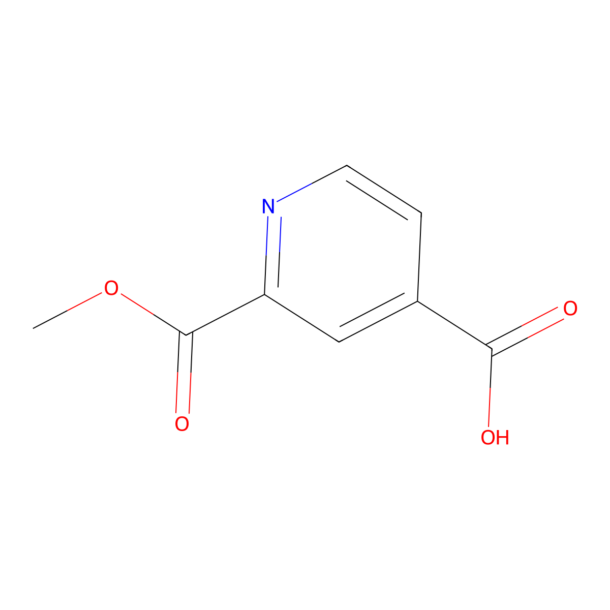 2-(Methoxycarbonyl)pyridine-4-carboxylic acid molecular structure, CAS 24195-10-6
