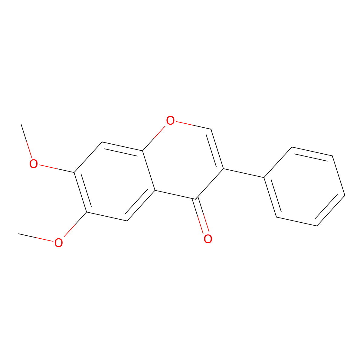 6,7-Dimethoxy-3-phenylchromen-4-one molecular structure, CAS 24195-17-3
