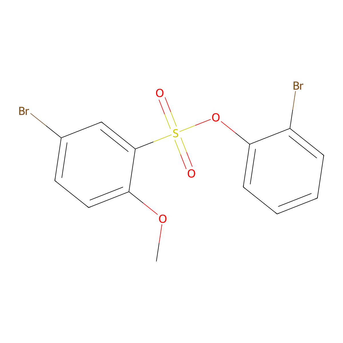 2-Bromophenyl 5-bromo-2-methoxybenzene-1-sulfonate molecular structure, CAS 2419505-06-7