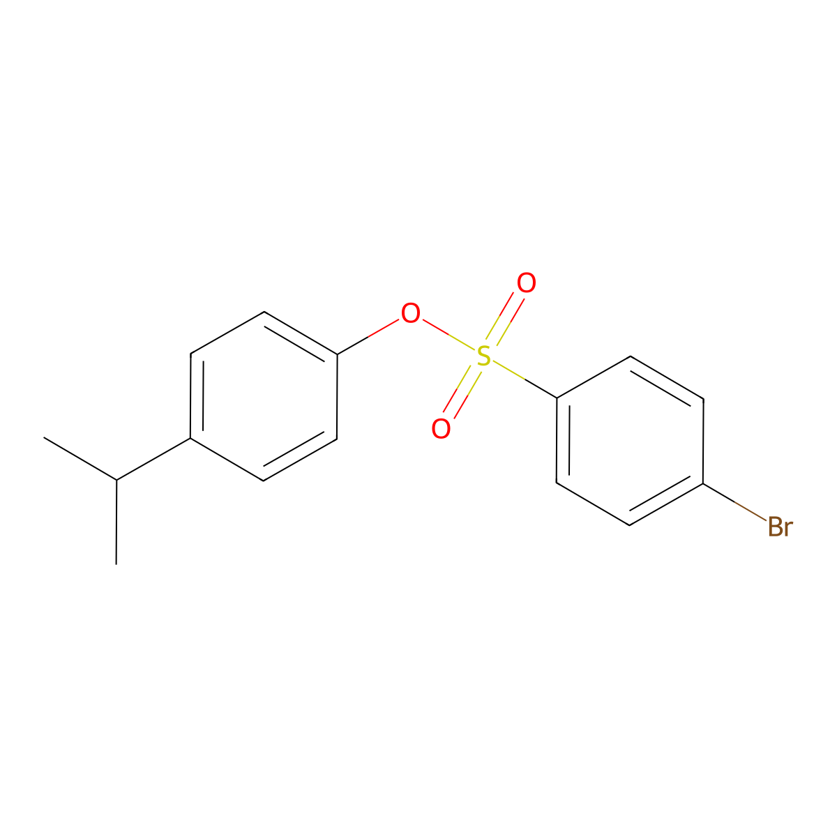 4-(Propan-2-yl)phenyl 4-bromobenzene-1-sulfonate molecular structure, CAS 2419505-11-4