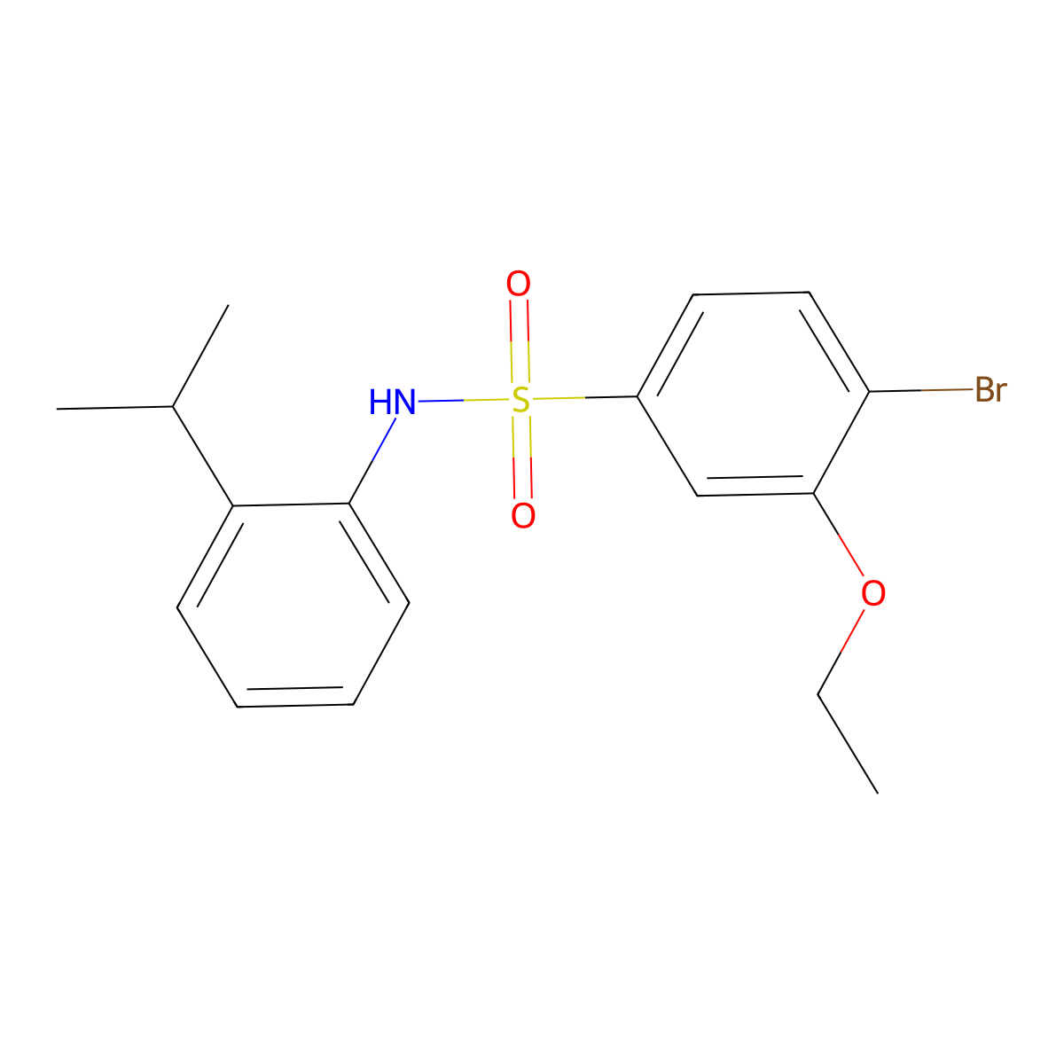 4-bromo-3-ethoxy-N-[2-(propan-2-yl)phenyl]benzene-1-sulfonamide molecular structure, CAS 2419671-68-2
