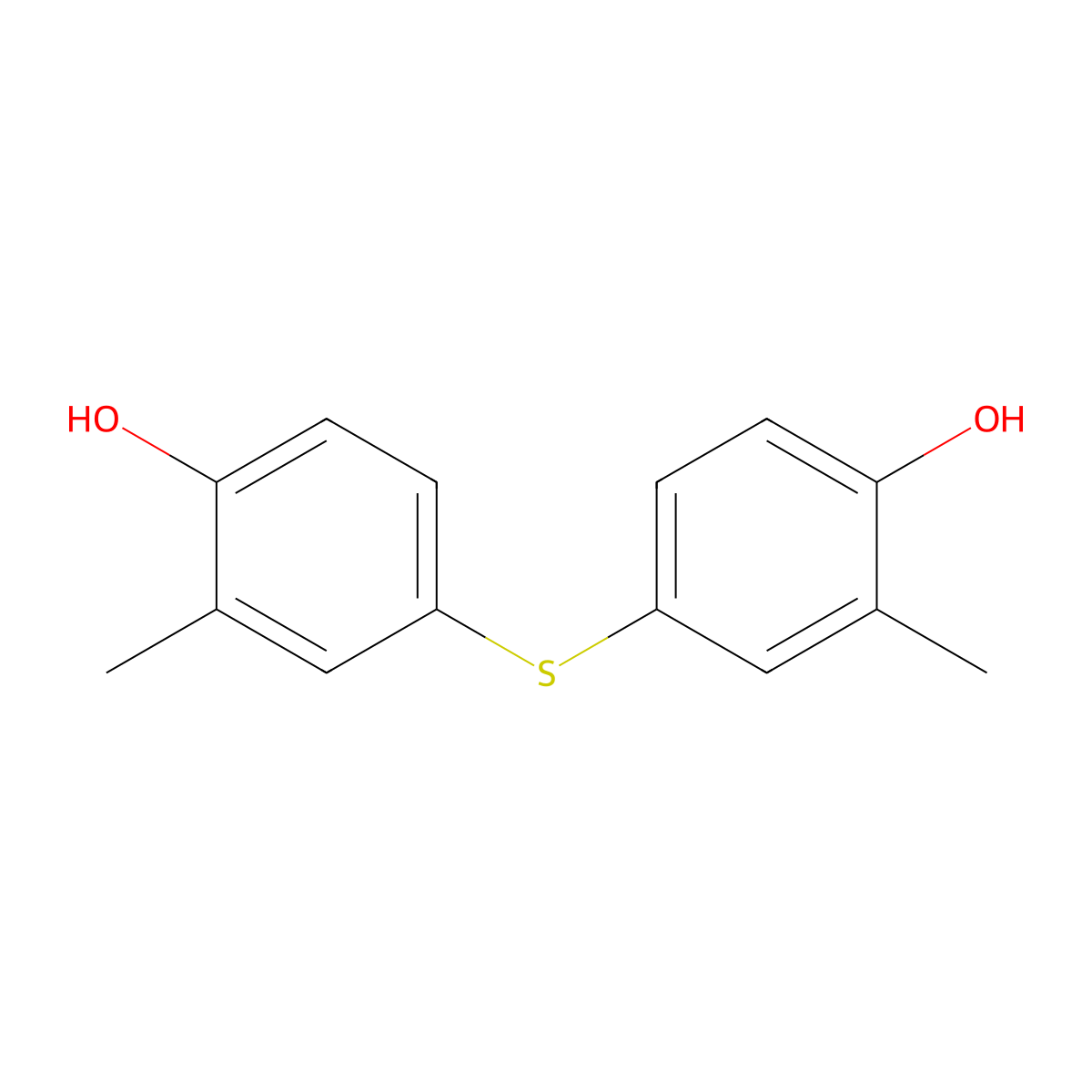 4,4'-Thiodi-o-cresol molecular structure, CAS 24197-34-0