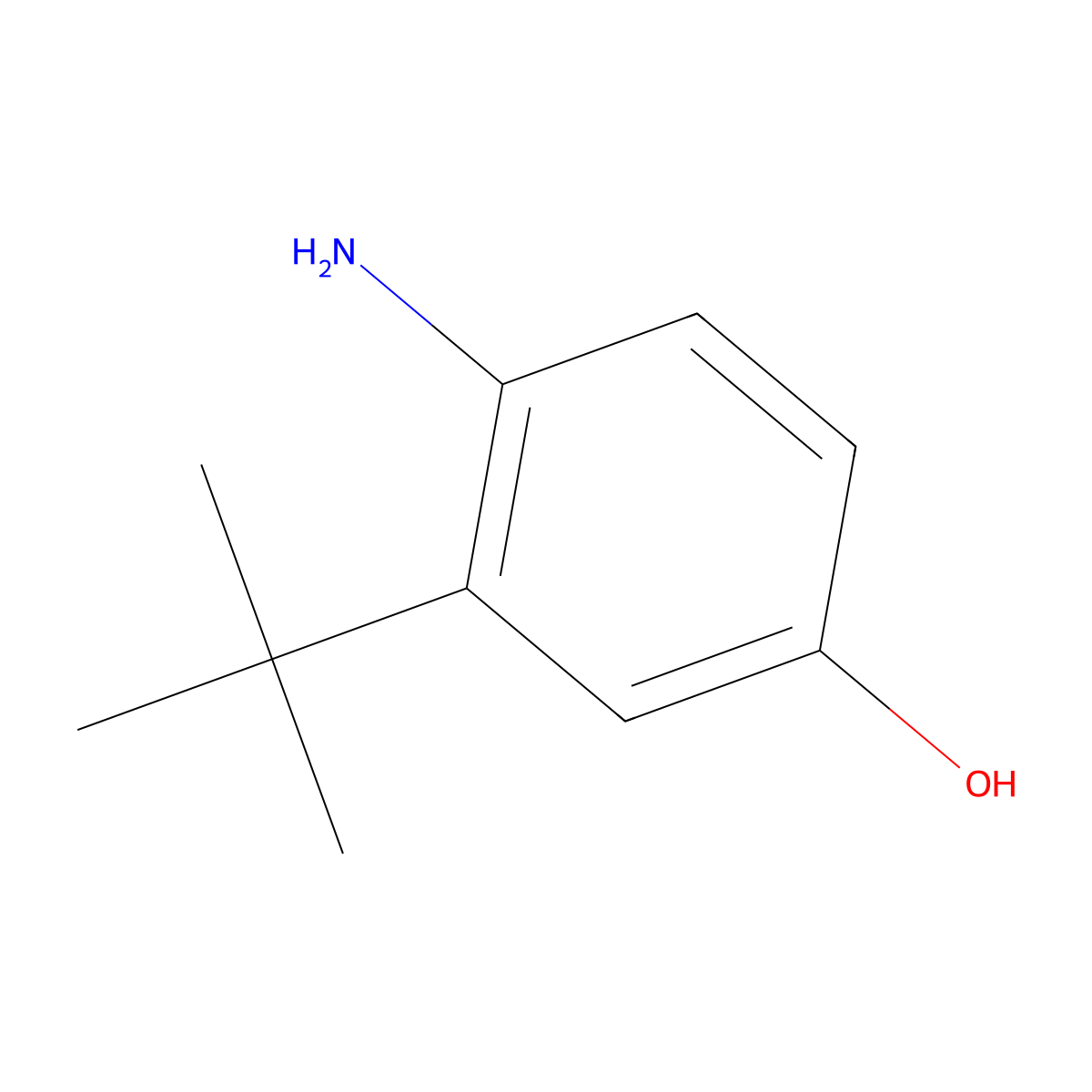 4-Amino-3-tert-butylphenol molecular structure, CAS 24197-41-9