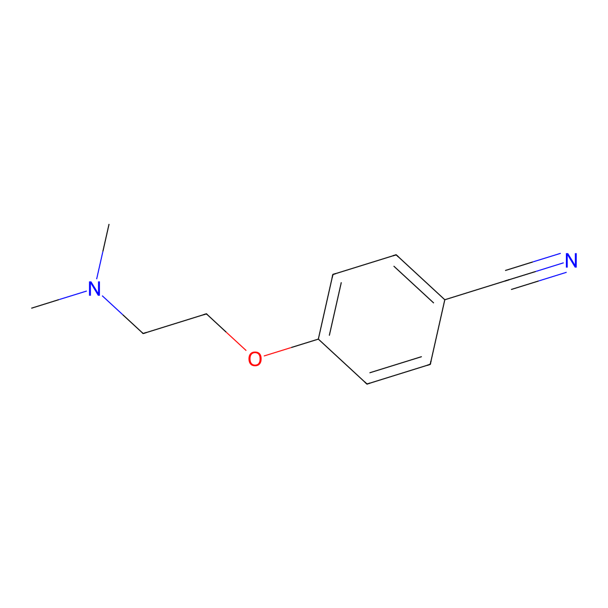 4-[2-(Dimethylamino)ethoxy]benzonitrile molecular structure, CAS 24197-95-3