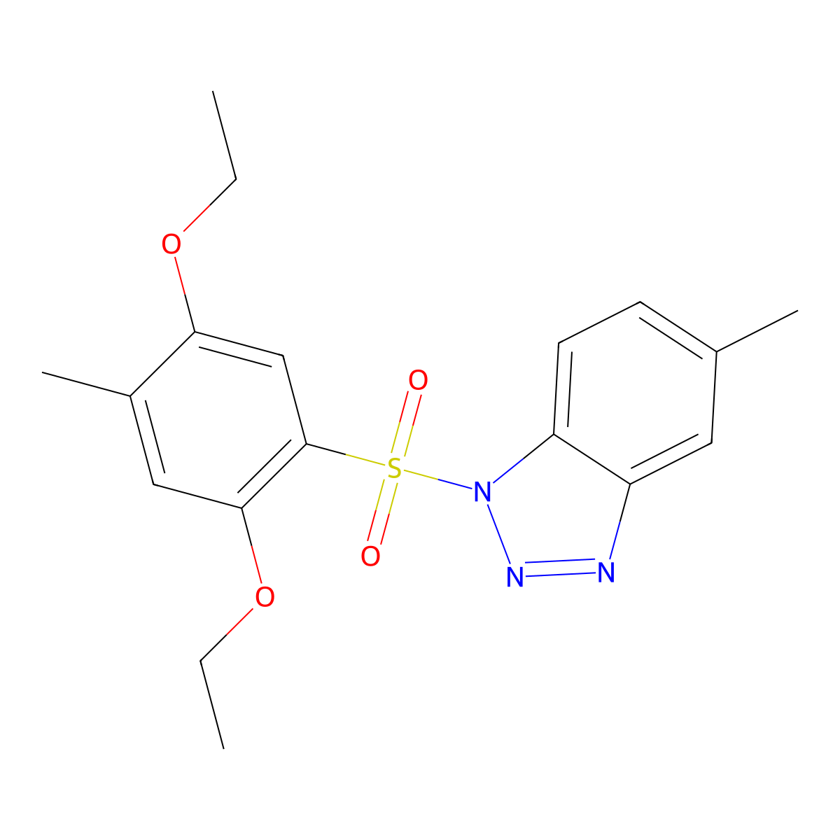 1-(2,5-diethoxy-4-methylbenzenesulfonyl)-5-methyl-1H-1,2,3-benzotriazole molecular structure, CAS 2419700-69-7