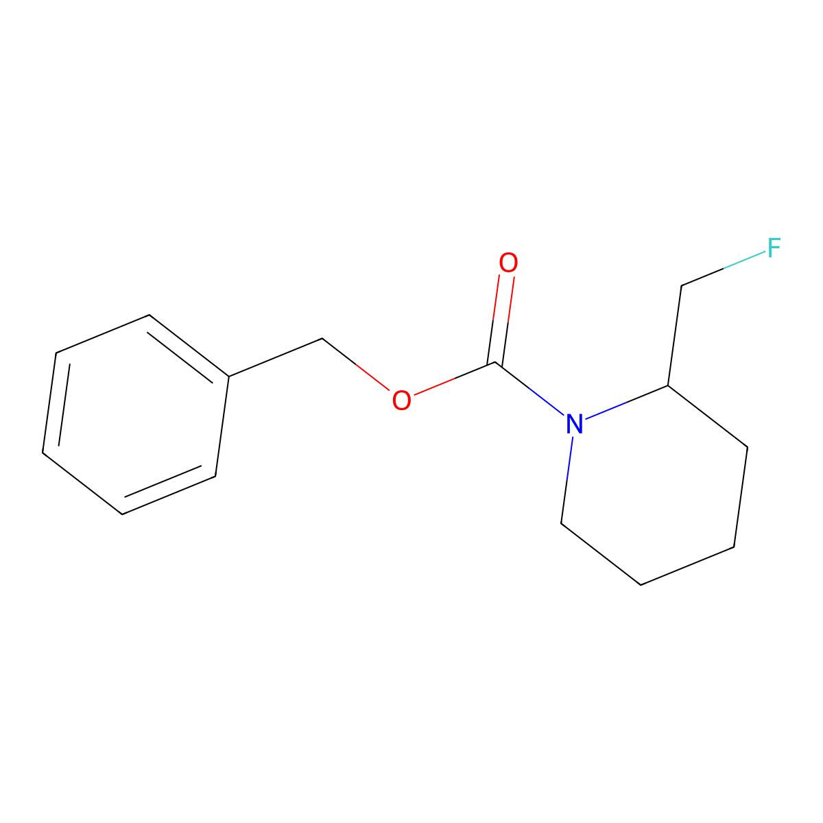 Benzyl 2-(fluoromethyl)piperidine-1-carboxylate molecular structure, CAS 2419890-17-6