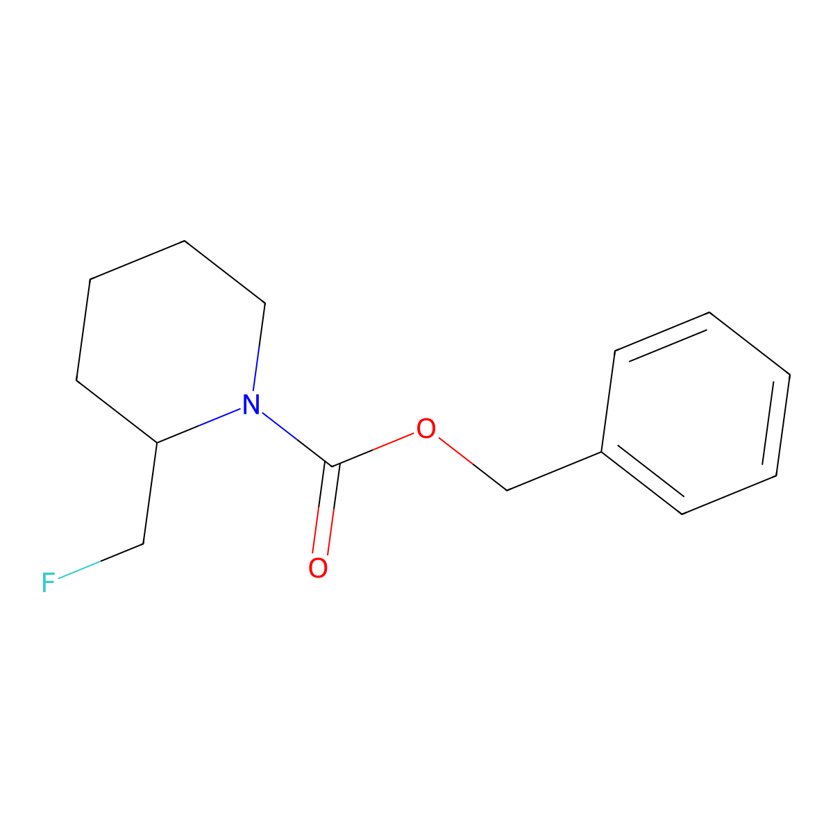 Benzyl 2-(fluoromethyl)piperidine-1-carboxylate molecular structure, CAS 2419890-17-6