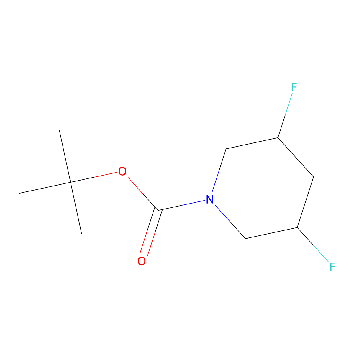 tert-butyl (3R,5S)-3,5-difluoropiperidine-1-carboxylate molecular structure, CAS 2419904-84-8