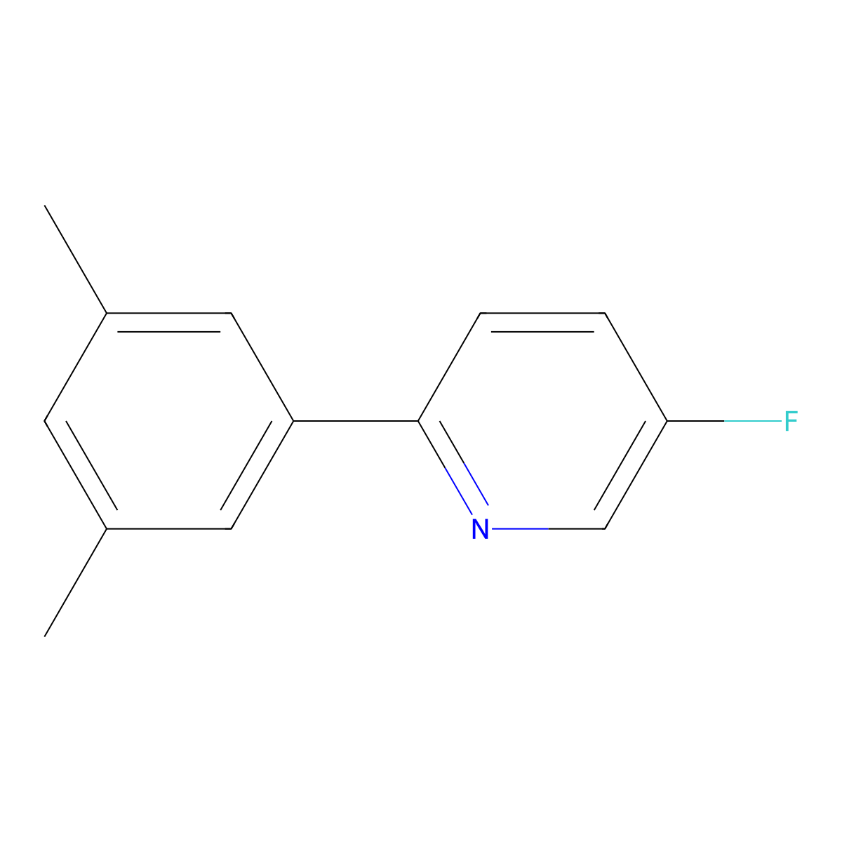 2-(3,5-Dimethylphenyl)-5-fluoropyridine molecular structure, CAS 2419960-66-8
