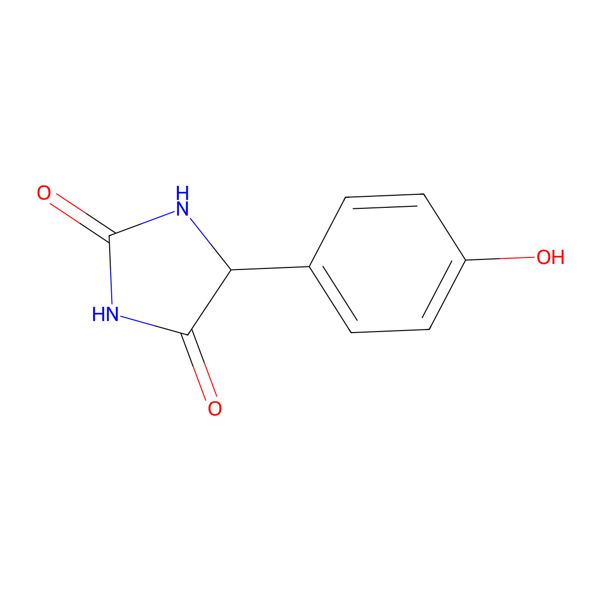 5-(4-Hydroxyphenyl)imidazolidine-2,4-dione molecular structure, CAS 2420-17-9