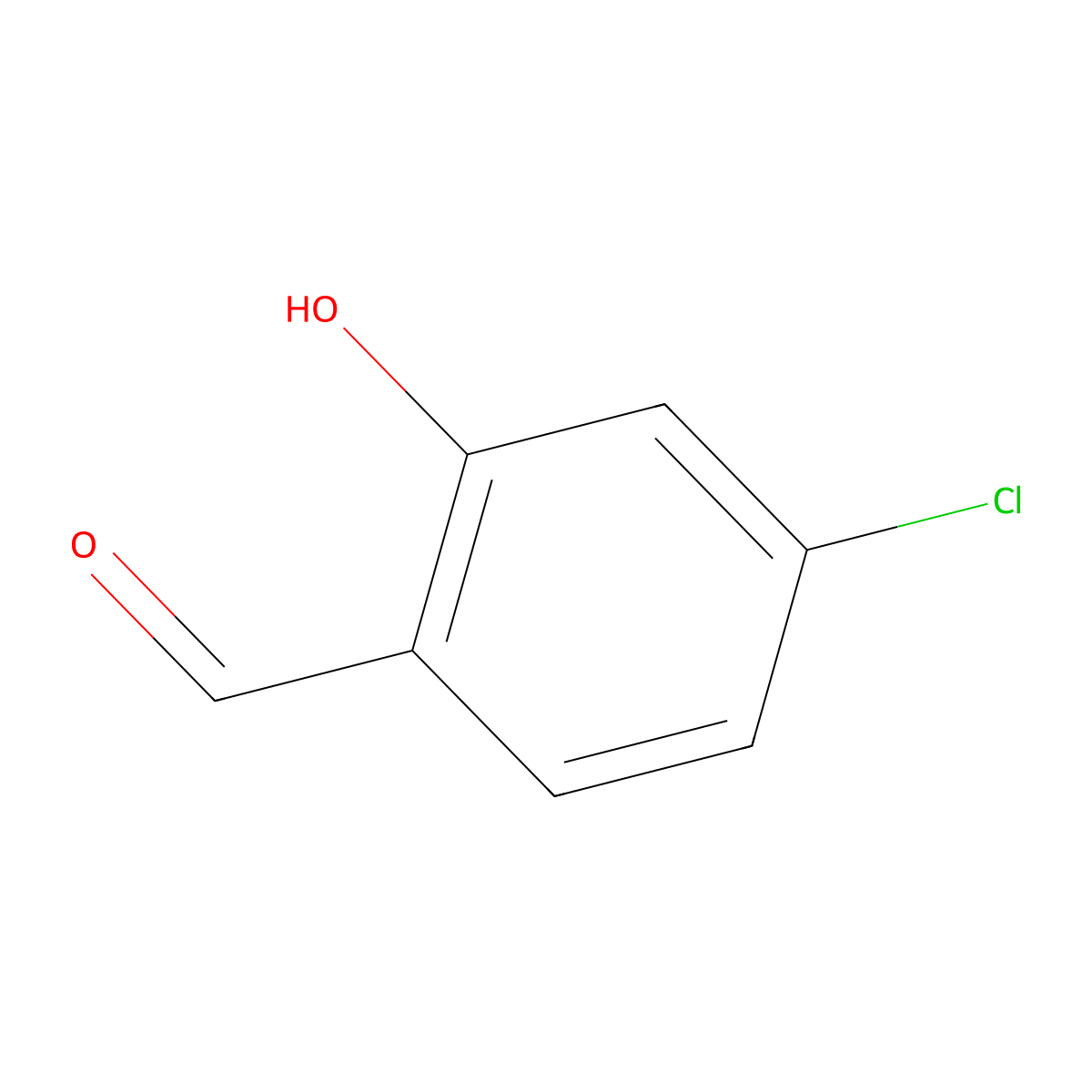 4-Chloro-2-hydroxybenzaldehyde molecular structure, CAS 2420-26-0