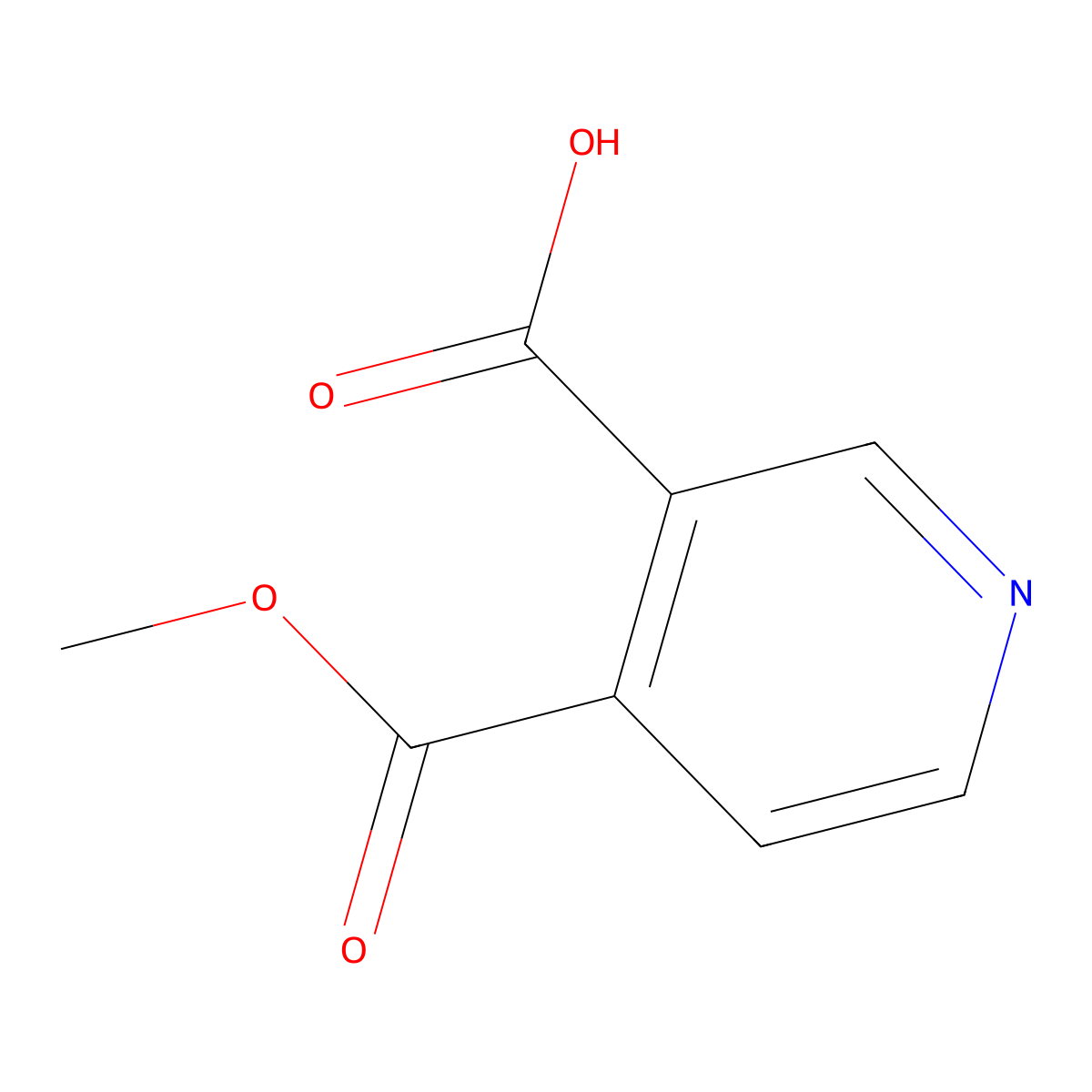4-(Methoxycarbonyl)pyridine-3-carboxylic acid molecular structure, CAS 24202-74-2