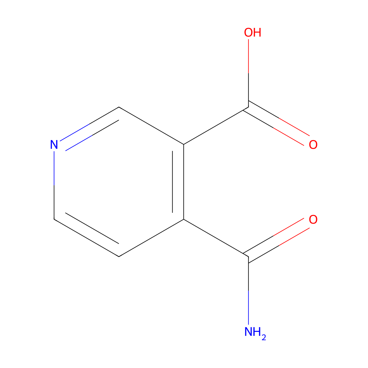 4-(Aminocarbonyl)-3-pyridinecarboxylic acid molecular structure, CAS 24202-75-3